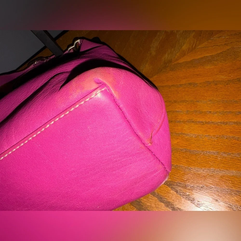 Cole Haan Vintage Hobo Style plum Leather Shoulder Bag in EUC
